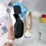 Gucci Women’S Mid Heel Pump With Horsebit White Leather 643886 C9D00 9022 - Image 7