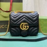 Gucci GG Marmont Mini Shoulder Bag Black 18Cm 739682 AABZC 6832 - Image 2