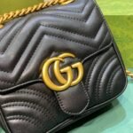 Gucci GG Marmont Mini Shoulder Bag Black 18Cm 739682 AABZC 6832 - Image 7