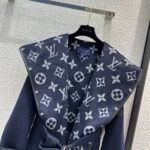 Louis Vuitton Classic Monogram Wool Blue Coats - Image 4