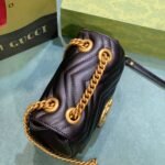 Gucci GG Marmont Mini Shoulder Bag Black 18Cm 739682 AABZC 6832 - Image 5