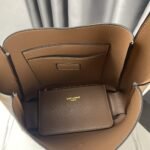 Saint Laurent Le 5 À 7 Soft Small Hobo Bag In Smooth Brown 27Cm - Image 5