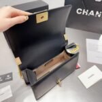 Chanel Boy Flap Bag Snake Leather Black 25Cm - Image 6