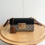 Gucci Padlock Small Shoulder GG Supreme Canvas Black 22Cm ‎735103 KLQJG 9785 - Image 2