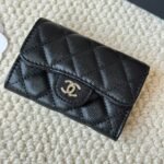 Chanel Classic Card Holder Grain Leather Black With Silver Hardware 11Cm AP0214 Y01588 C3906 - Image 2