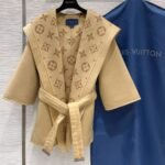Louis Vuitton Signature Hooded Wrap Robe Coat Beige 1AB713 - Image 2