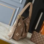 Louis Vuitton Carryall PM Bicolor Monogram Empreinte Dove And Cream 29Cm M47180 - Image 4