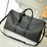 Louis Vuitton Keepall Bandouliere 55 Monogram Eclipse Canvas 55cm LV M40605 - Image 3