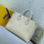 Louis Vuitton Onthego MM Monogram Empreinte Beige 35Cm - Image 3