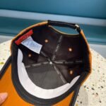 Hermes Canvas Baseball Cap Horse Hat Orange - Image 6