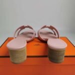 Hermes Oasis Sandals Rose Pale H151215Z VR360 - Image 4