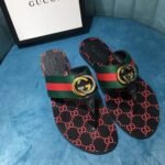 Gucci GG Thong Web Sandal Black 612138 H9020 8476 - Image 5