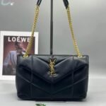 Saint Laurent Loulou Puffer Small Shoulder Bag Black 28Cm - Image 2