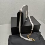 Saint Laurent Kate Medium Chain Bag In Grain De Poudre Black 24Cm 364021 BOW0J 1000 - Image 4