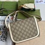 Gucci Horsebit 1955 Mini Bag Beige And White 20Cm 658574 HUHHG 9759 - Image 6