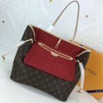Louis Vuitton Neverfull Bandoulière Inside Out MM Monogram Rouge Sari 32Cm M12096 - Image 8