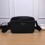 Prada Triangle Logo Re Nylon And Saffiano Leather Black 24Cm 2VH048 2DMH F0002 V OOO - Image 2