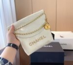 Chanel 22 Mini Handbag Crystal Pearls White 22Cm AS3980 - Image 2
