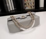 Chanel Classic Flap Gray Gold Hardware 25Cm - Image 7