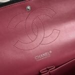 Chanel Maxi Classic Handbag Silver Hardware Black 33Cm - Image 6