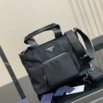 Prada Re Nylon Tote Bag Black 32Cm 1BG354 RV44 F0002 V B1M - Image 3