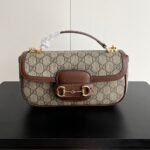 Gucci Horsebit 1955 Small Top Handle Bag Beige And Brown 22Cm - Image 2