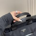 Prada Re Nylon Tote Bag Black 32Cm 1BG354 RV44 F0002 V B1M - Image 5