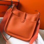Hermes Clemence Evelyne Pm Orange Feu 25cm - Image 5