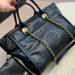 Chanel Large Deauville Shopping Bag Black 31Cm - Image 2
