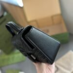 Gucci GG Marmont Mini Top Handle Bag Black 22Cm 702563 DTDFV 1000 - Image 3