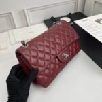 Chanel Classic Double Flap Bag Plum Red 25Cm - Image 3