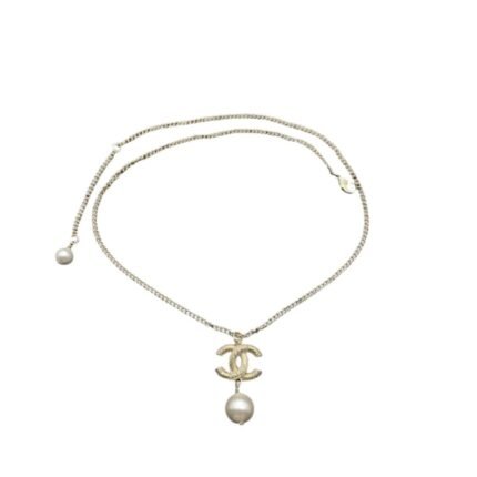 Chanel CC Pearl Gold Necklace