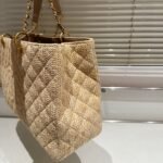 Chanel Grand Shopping Tote Straw Bag 38Cm - Image 4