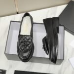 Chanel CC Nib Turnlock Moccasins Flat Loafers Black - Image 4