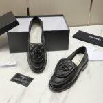 Chanel CC Nib Turnlock Moccasins Flat Loafers Black - Image 5