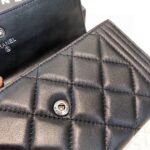 Chanel Boy Flap Long Wallet Ruthentium Hardware Black 19Cm - Image 4