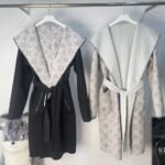 Louis Vuitton Reversible Mahina Monogram Wrap Coat Black - Image 2