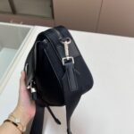 Prada Re Nylon And Saffiano Leather Shoulder Bag Black 24Cm 2VH133 2DMH F0002 XMP - Image 4