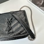 Saint Laurent Niki Vintage Leather Chain Wallet Black 19Cm 583103 0En04 1000 - Image 6
