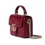 Gucci GG Marmont Mini Top Handle Bag Red 17Cm 811238 AAECK 6207 - Image 3