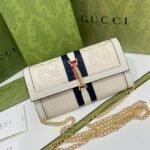 Gucci Jackie 1961 Chain Wallet Beige And Ebony GG 19CM 652681 HUHHG 8565 - Image 2