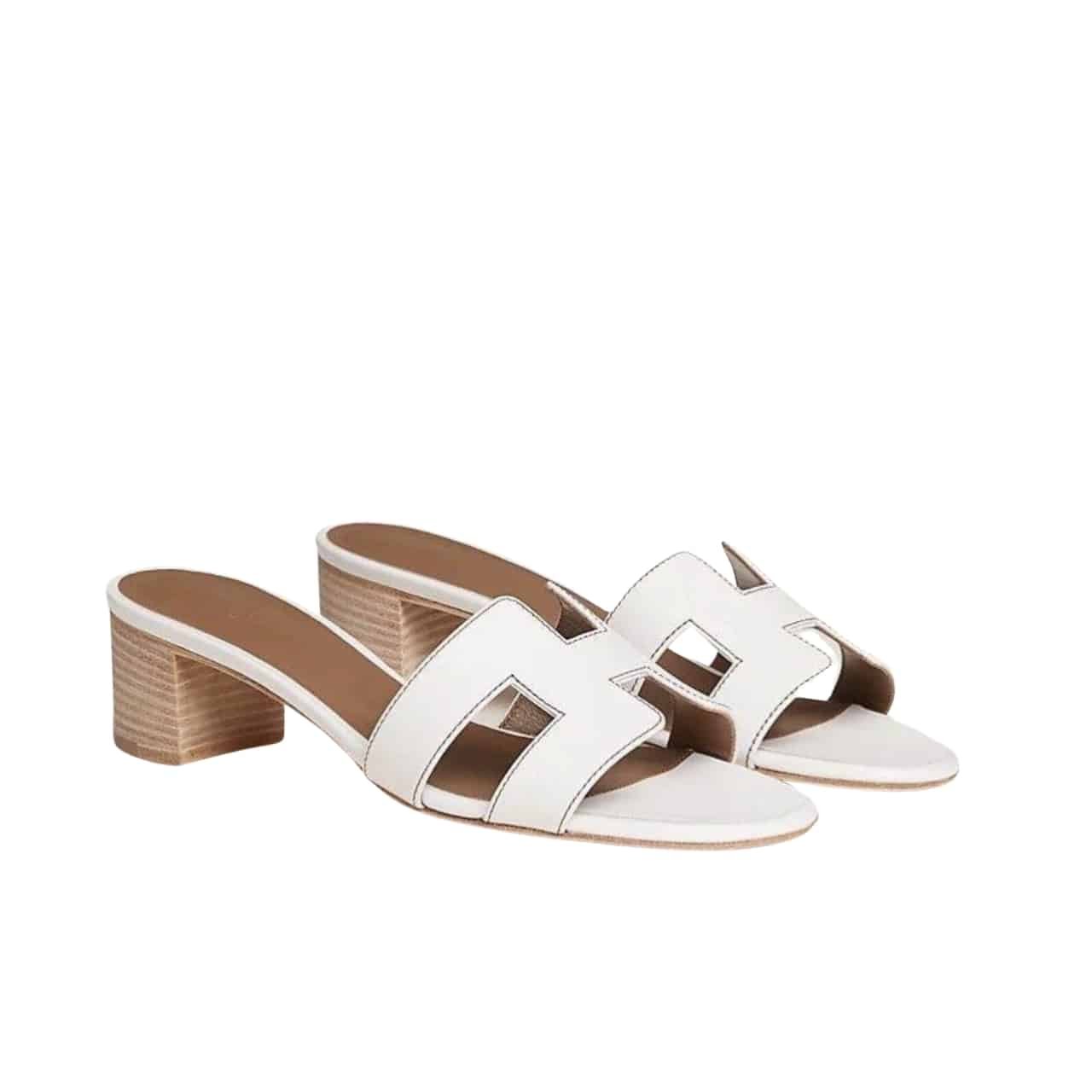 GCBB01-1-2 Hermes Oasis Sandals 26MM In White - Image 1
