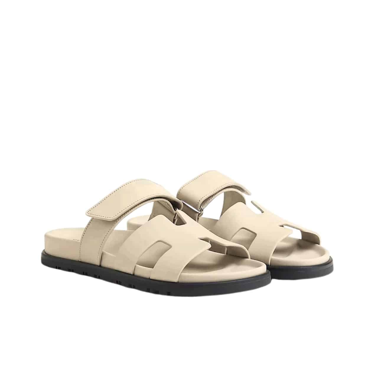 GCBB01-4 Hermes Chypre Sandal Calfskin Beige - Image 1