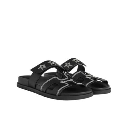 Hermes Chypre Sandal Star Stitched Noir H232142Z 02340