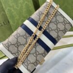 Gucci Jackie 1961 Continental Chain Wallet GG Brown 19Cm 652681 HUHHG 9794 - Image 4