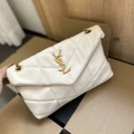 Saint Laurent Loulou Puffer Small Shoulder Bag Soft Cream 28Cm - Image 2