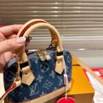 Louis Vuitton Alma BB Monogram Canvas Bag Denim Blue 16Cm - Image 4