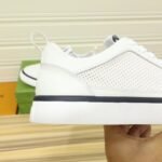 Gucci Men’S Platform Sneaker Leather White With Black Edge - Image 5