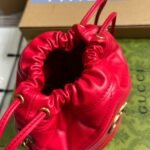 Gucci GG Marmont Matelassé Chevron Mini Bucket Bag Red 13Cm 575163 DTDHT 6832 - Image 5
