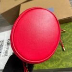Gucci GG Marmont Matelassé Chevron Mini Bucket Bag Red 13Cm 575163 DTDHT 6832 - Image 7